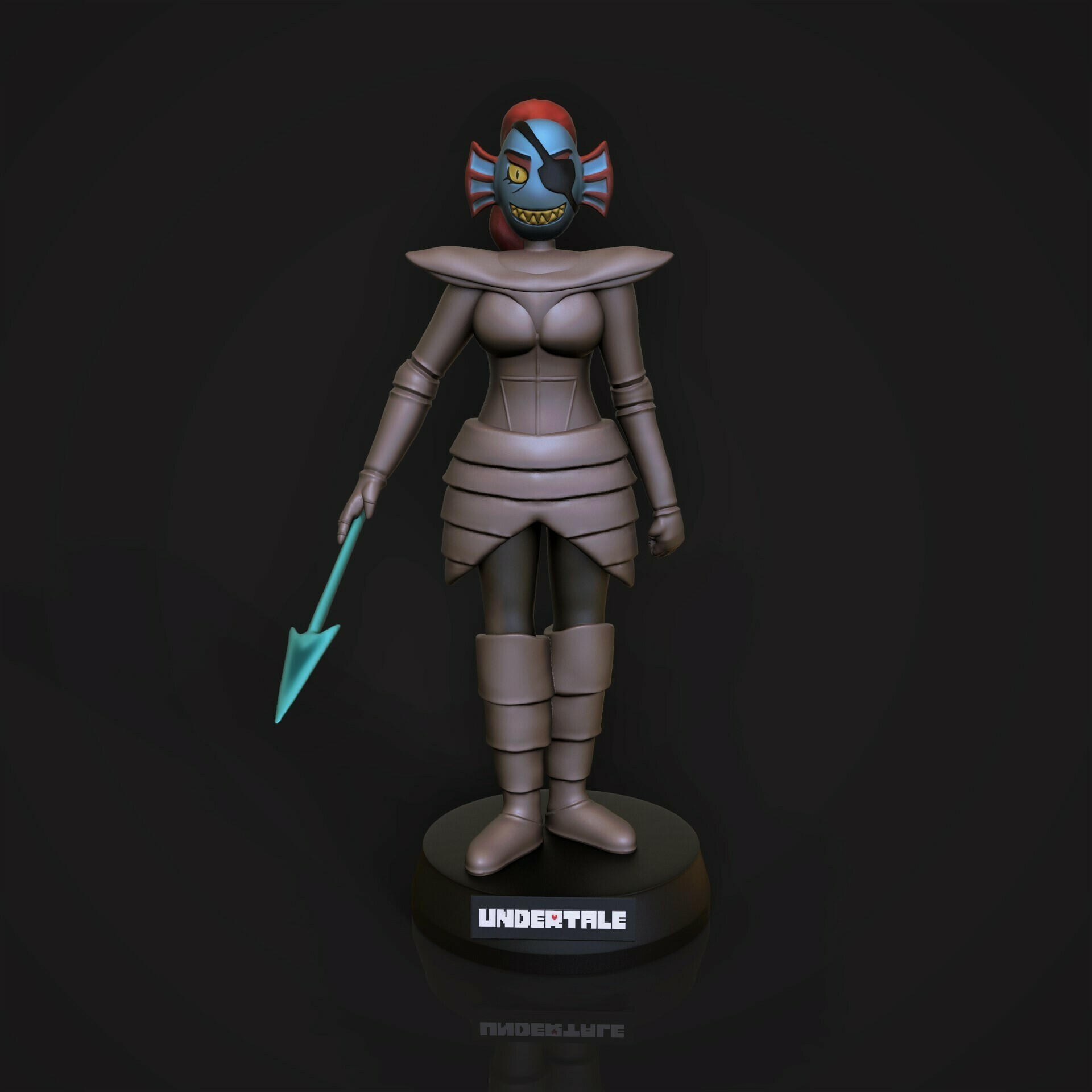 🎮 Undyne Undertale・ 3D File for 3D printing・Cults